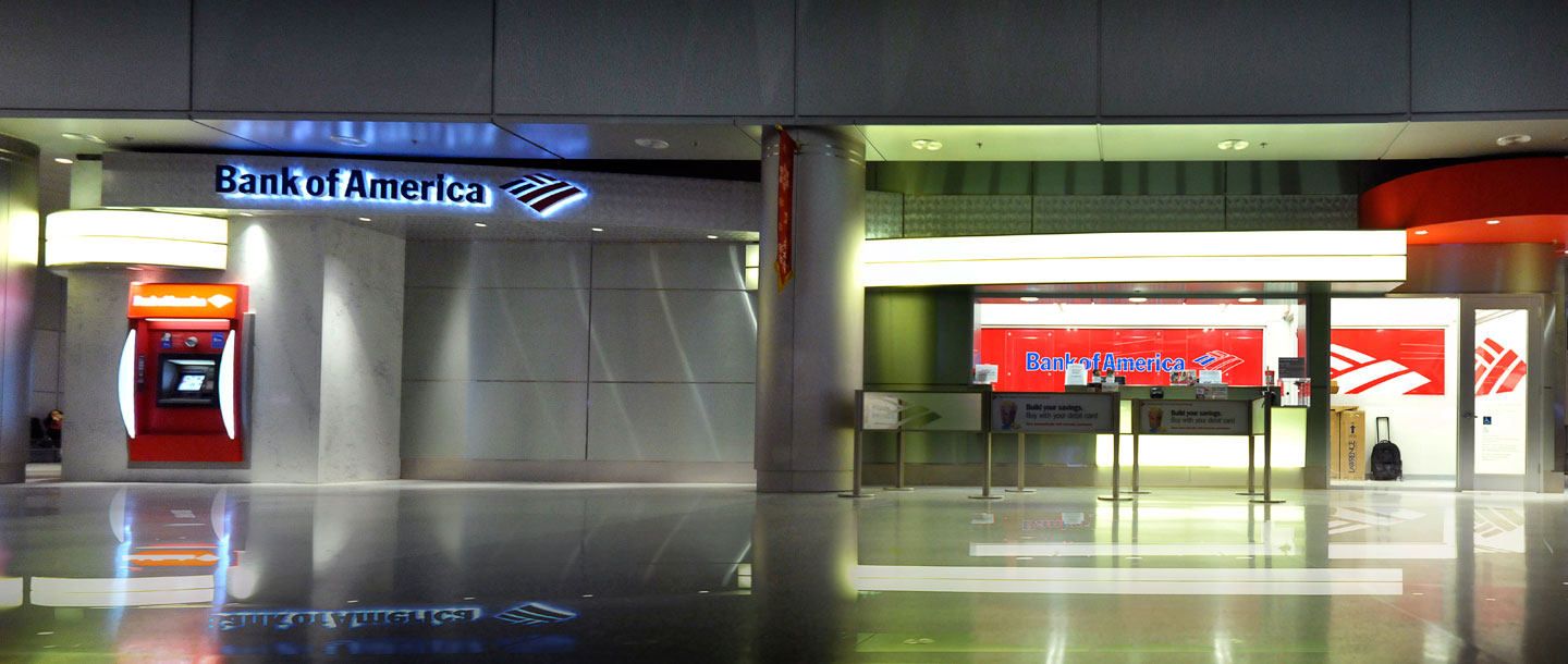 a photo of the maimi international airport bank of america